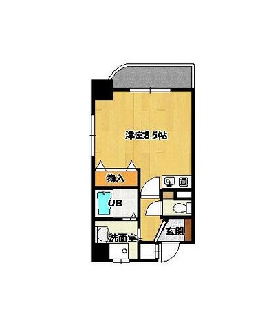 手柄駅 徒歩5分 5階の物件間取画像